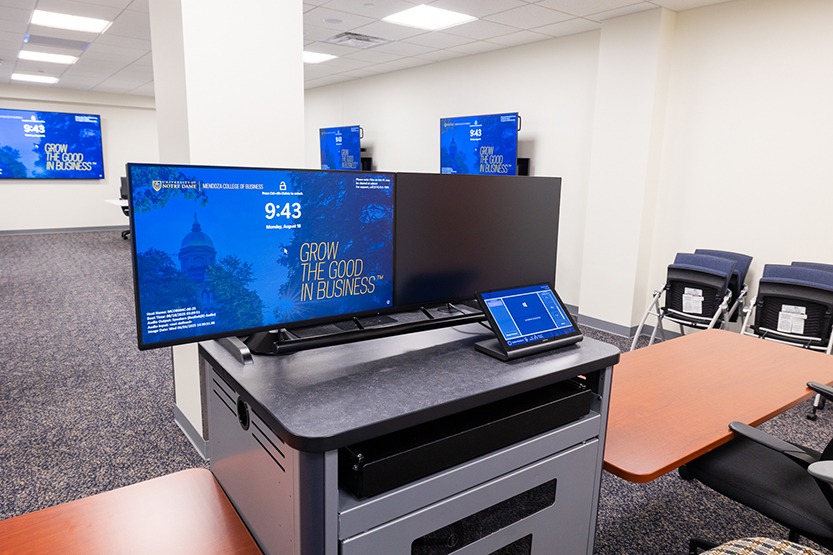 professor's station in classroom